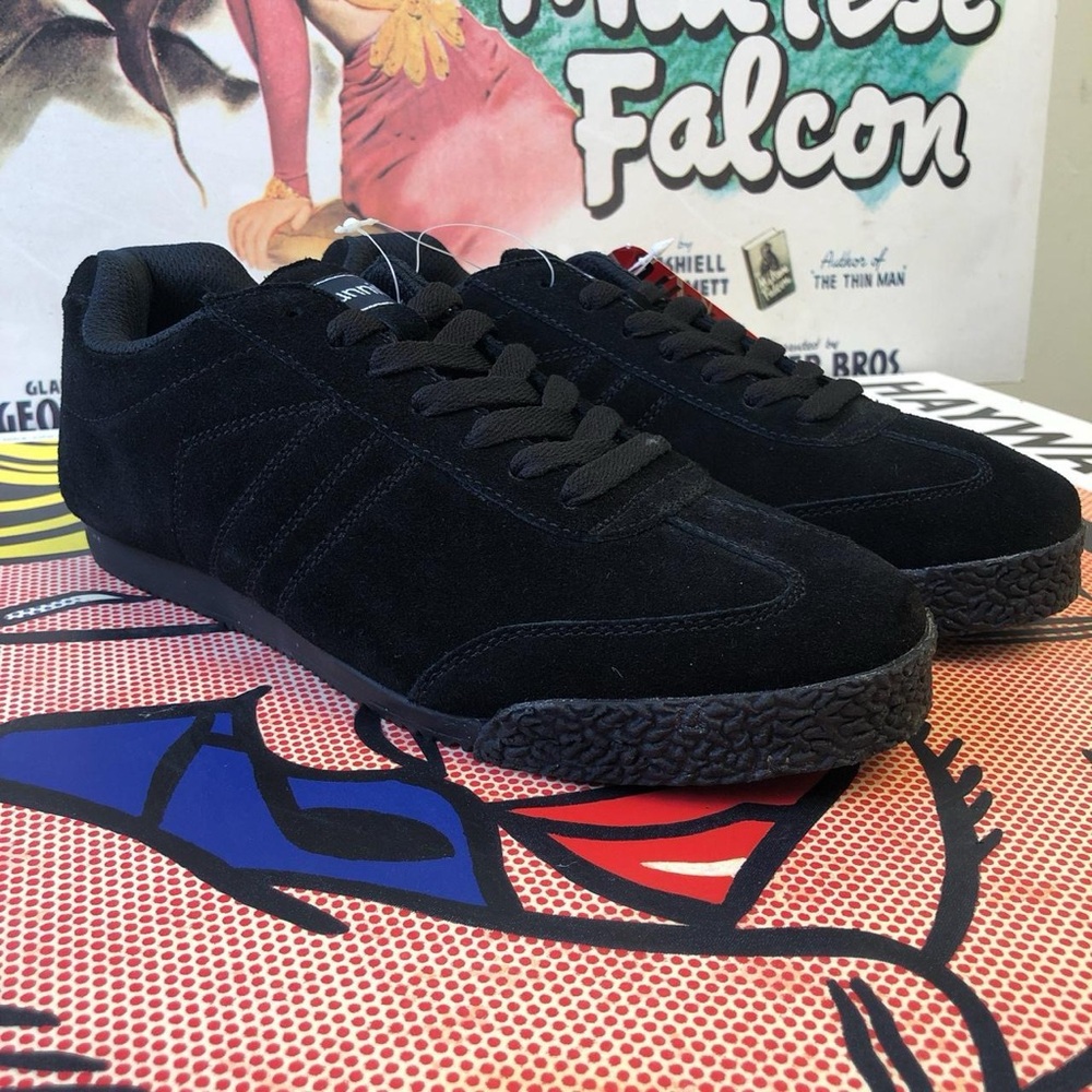 Men's Dunnit All Black Suede Sneakers, various sizes